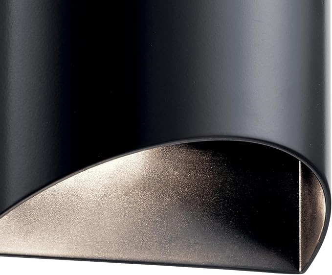 Kichler 49279BKLED Wesley Outdoor Wall Sconce, 2-Light 40 Total Watts, Black