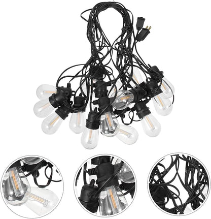 Veemoon 15m Led String Lights for Outdoor Camping High Voltage Fairy Lights LEDs for Garden Party and Tent Decoration Us