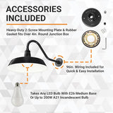 17in. Satin Black Outdoor Gooseneck Barn Light Fixture With 22in. Long Extension Arm - Wall Sconce Farmhouse | Lumora