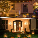 EOYIZW Solar Outdoor Lights 2 Pack- 99 LEDs Flickering Flame Solar Lantern for Garden Decor- IP65 Waterproof Garden | Lumora