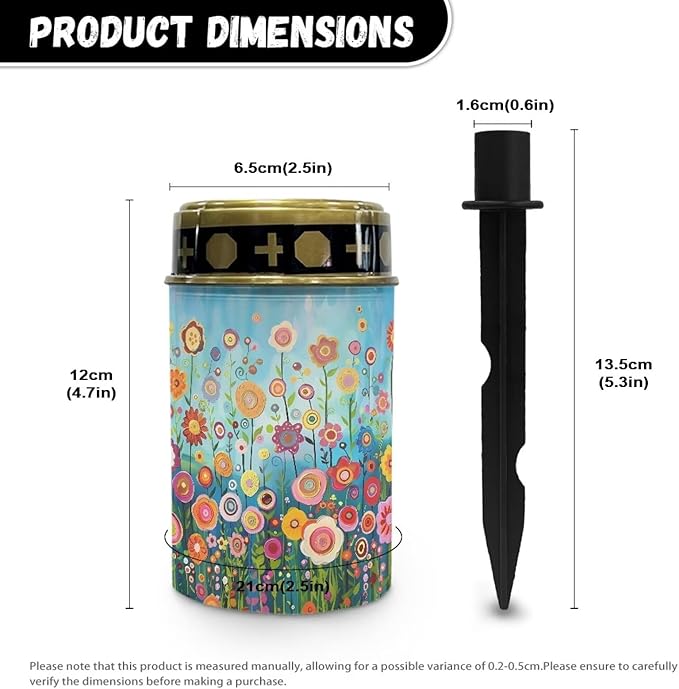 Generic Floral Solar Light Outdoor Solar Garden Lights Bright Solar Path Lights Outdoor Cemetery Solar Light for Grave Memorial Outdoor Garden Lights Gift