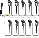 Low Voltage Landscape Lighting,10 Pack Outdoor LED Landscape Spotlights with Transformer 27V Garden Lights Pathway | Lumora