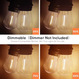Banord 51FT Outdoor String Lights, Waterproof Patio Lights with 18 Shatterproof LED Bulb Hanging Light String | Lumora