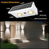 NIORSUN Solar Fence Lights Outdoor, 16 Pack Up and Down Waterproof Solar Wall Lights, Fence Lights with Lens, Warm | Lumora