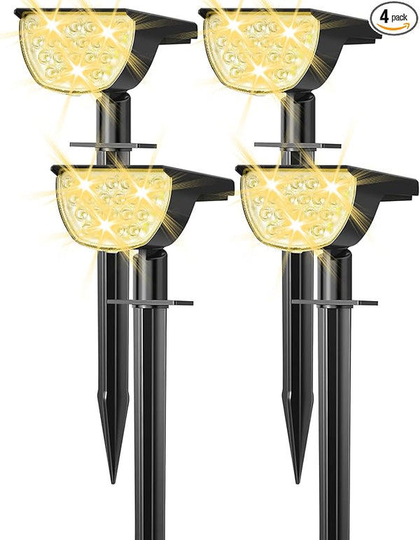 Solar Lights Outdoor Waterproof IP65, Solar Powered 76 LED 3 Lighting Modes Solar Spot Lights Outdoor for Yard | Lumora