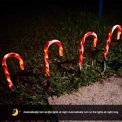 Solar Candy Cane Lights, 12 Pcs Christmas Decorations Outdoor, Solar Garden Lights, Waterproof Pathway Light for Outdoor Christmas Yard Patio Walkway Decor