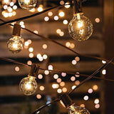 Abeja 25Ft Outdoor Patio String Lights with 27 Clear G40 Bulbs, UL Listed for Porch Bars Deck Wedding Party Markets | Lumora