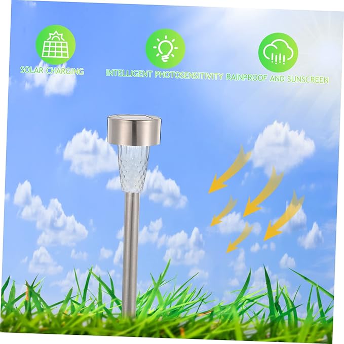 BESPORTBLE 12pcs Solar Powered Light Landscape Lighting Kit for Patio Pathway Lights Outdoor Solar for Outdoor Decor