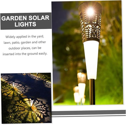 6pcs Solar Garden Stake Pathway Lights Outdoor Solar-Powered Landscape Courtyard Lighting with Warm and Colorful Glow for Patio Yard Decoration