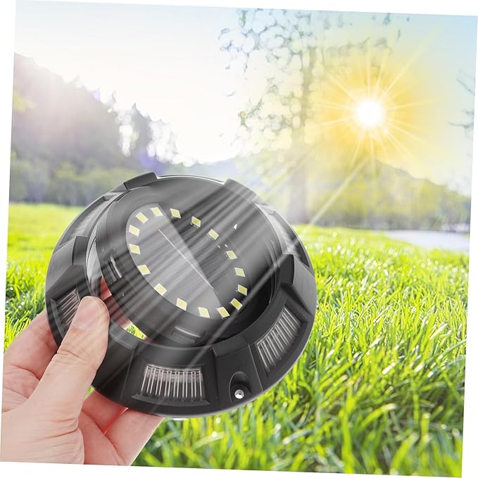 Mipcase 4pcs Solar Ground Lights Outdoor Decorative Pathway Lights Solar Garden for Patio Lawn Walkway