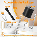 String Light Hanging Kit,164 Ft Nylon Coated Stainless Steel 304 Wire Rope, String Lights Suspension Kit,Outdoor | Lumora