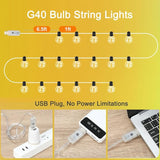 Outdoor String Lights, 25ft 20 Bulbs LED Color Changing Hanging Lights Dimmable with 220+ Scene Modes,App Control | Lumora