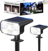 Solar Lights Outdoor Waterproof IP65, Super Bright LED, Cool Light 2 Lighting Modes Selectable, Solar Powered Yard | Lumora