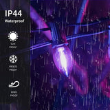 C7 Purple Halloween Lights Outdoor Indoor, 10FT Waterproof LED String Lights with Black Wire for Patio, Window | Lumora
