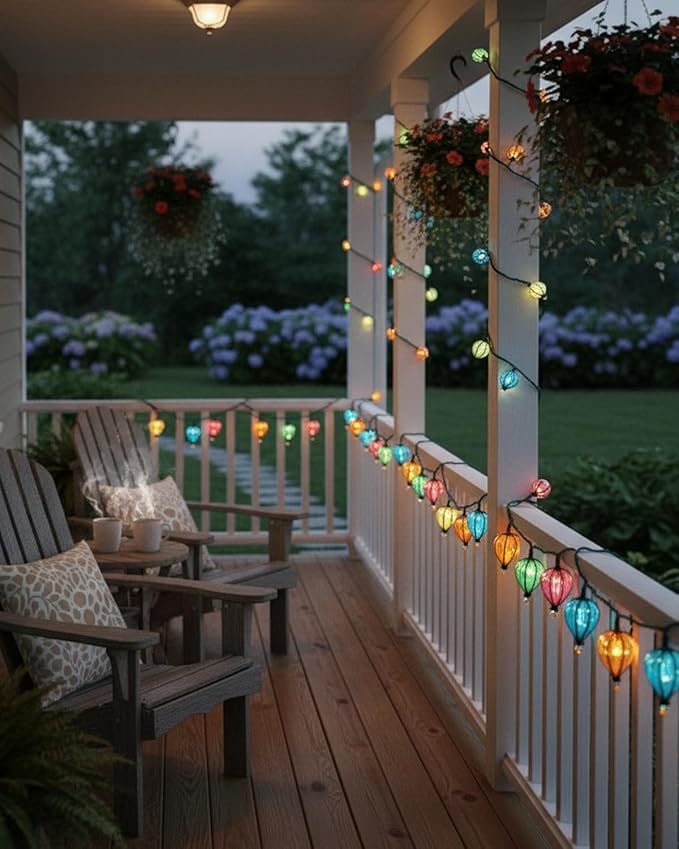 11FT Multicolor String Lights with 10 Bulbs, Colored Backyard Patio Indoor/Outdoor UL Listed String Lights, Hanging | Lumora