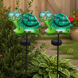 Turtle Decorative Garden Stakes with White LED Lights Display I Love U, 39.3" Solar Turtle Garden Decor Outdoor for | Lumora