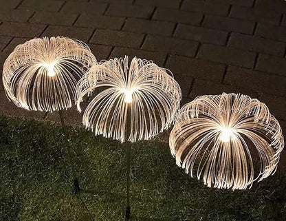Ulalaza 2PCS Garden Solar Lights Multi-Color Changing LED Flower Stake Light Decorative Landscape Lawn Yard Outdoor Lights The Length 58 * 43 * 81mm/2 * 2 * 3inch Warm Light