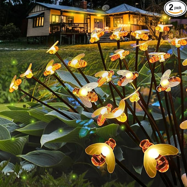 Solar Firework Lights 2Pcs Garden Lights Outdoor Waterproof, 120 LED Distribution in 40 Branches Copper Wire | Lumora