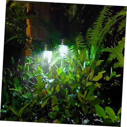 UPKOCH 6pcs Solar Garden Lights Outdoor Landscape Lamp with High-Efficiency Solar Panel Stainless Steel Design for Pathway Villa Park and Decoration