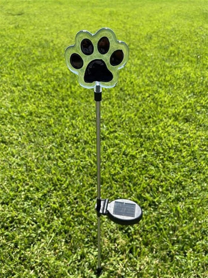 Starry Illuminate 1 PCS Solar Color Changing Style Garden Stake Light Pathway Stake Light (Dog Paw)