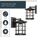 Quoizel Asheville Outdoor Wall Lantern, 10.5 Inch 1-Light Seaside Armour Oil-Rubbed Bronze Wall Sconce, Industrial | Lumora