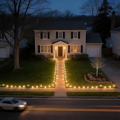 LUCKY SHINE 150 LED Warm White Christmas Lights, UL Certified and Commercial Grade Green Wire String Lights 50 Ft, for Indoor and Outdoor Use.