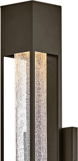 Hinkley Vapor Medium Wall Mount Outdoor Lantern - Modern, 1-Light, Aluminum, Crackle Glass, Bulb Included - Bronze | Lumora