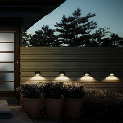 Solar Fence Lights，Deck｜Step ｜Stair Lights，Warm White/Daylight/Cool White Options for Yard Garden Sidewalk Pathway, Waterproof（6-Pack）