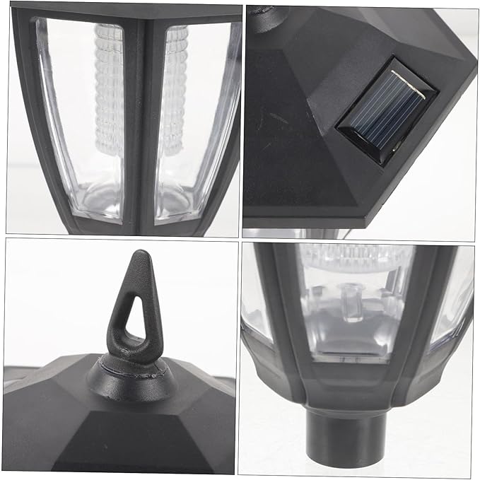 VOSAREA Solar Garden Light Decorative Outdoor Pathway Lamp Vintage LED Landscape Lighting for Lawn Garden Auto Off Solar Charge Elegant Design for Patio