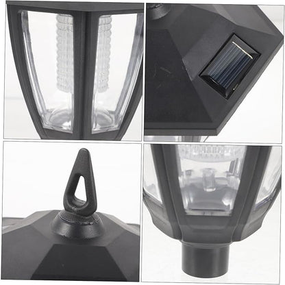 VOSAREA Solar Garden Light Decorative Outdoor Pathway Lamp Vintage LED Landscape Lighting for Lawn Garden Auto Off Solar Charge Elegant Design for Patio