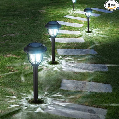 KOOVON Bright Outdoor Solar Pathway Lights,Dream Dynamic Solar Outdoor Lights Waterproof LED Solar Powered Garden Lights Solar Landscape Light for Yard Walkway Lawn Driveway Backyard (10 Pack)