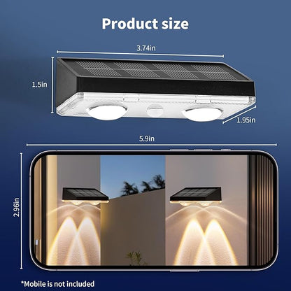 Solar Fence Lights Outdoor 8 Pack – Warm White with IP65 Waterproof Solar Deck Lights, 3000K Soft Ambient Glow for Fence Post, Backyard, Patio, Pathway – 12+ Hour Runtime, No Wiring, Auto On/Off