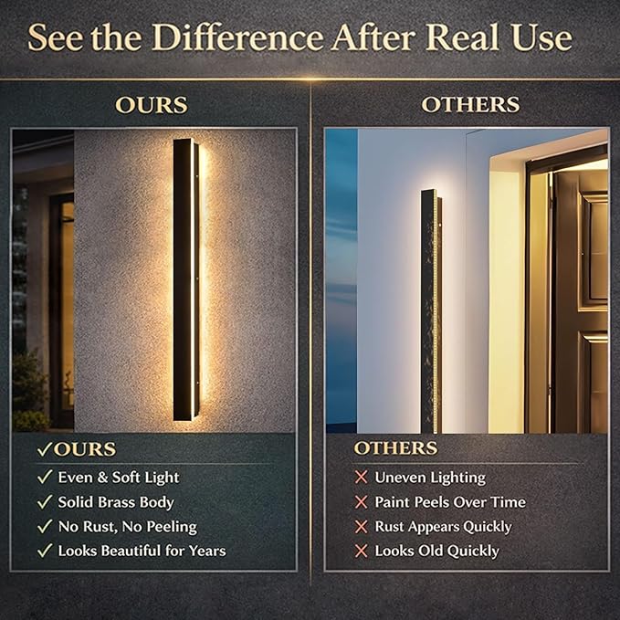 2 Pack Long Outdoor Wall Light 47.24 Inch Waterproof Ip65 Linear Wall Sconce, 38W Rectangular Frosted White Acrylic | Lumora