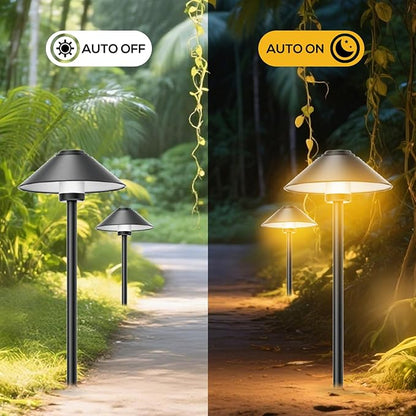 Banord 48FT Outdoor String Lights and 4 Pack LED Pathway Lights Bundle
