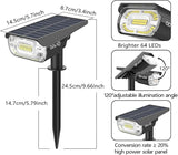 Solar Spot Lights Outdoor 1000 Lumens, 64 LEDs IP67 Waterproof Landscape Lighting with 4 Modes - 2-in-1 Solar | Lumora