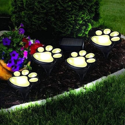 Generic Paw Print Solar Light, Outdoor, Warm Light, Waterproof, 4 in 1, Pathway Lighting for Patio, Lawn, Yard