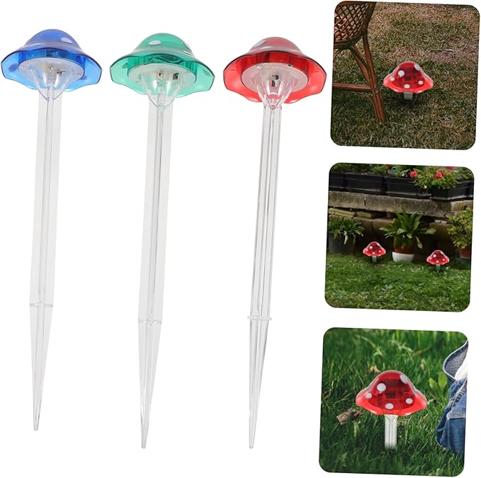 6Pcs Solar Powered Mushroom Lights for Garden Outdoor LED Landscape Lighting Waterproof Solar Pathway Lights for Patio and Lawn Decor