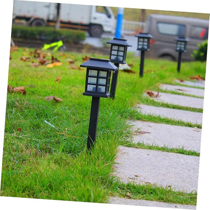 5pcs Solar Spike Lights Warm Light Outdoor Pathway Lighting for Garden Walkway Lawn and Driveway Easy to Install Solar Powered Landscape
