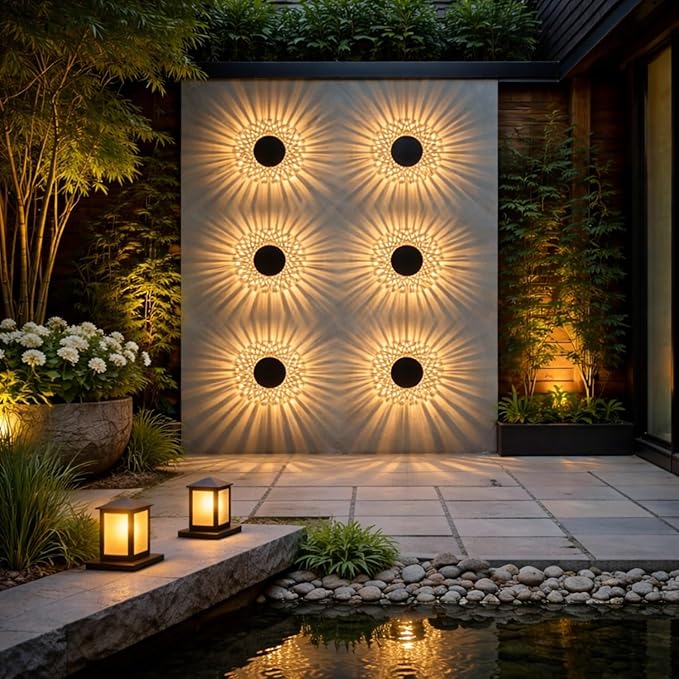 Decorative Solar Mandala Lights Outdoor, Waterproof Mandala Solar Fence Lights for Garden, Patio, Deck & Backyard | Lumora
