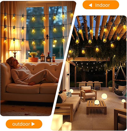 Outdoor Patio String Lights 150ft: S14 LED Shatterproof Bulbs 3 Modes Button Control - Waterproof Connectable Hanging Lights - Garden Backyard Yard Gazebo Porch Party Decorative