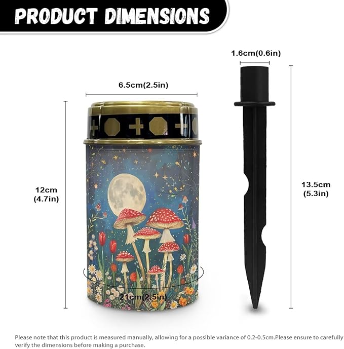 Mushroom Moon Solar Powered Garden Lights Pathway Solar Lights Outdoor LED Solar Light Bright Solar Yard Lights Waterproof Garden Lights for Walkway
