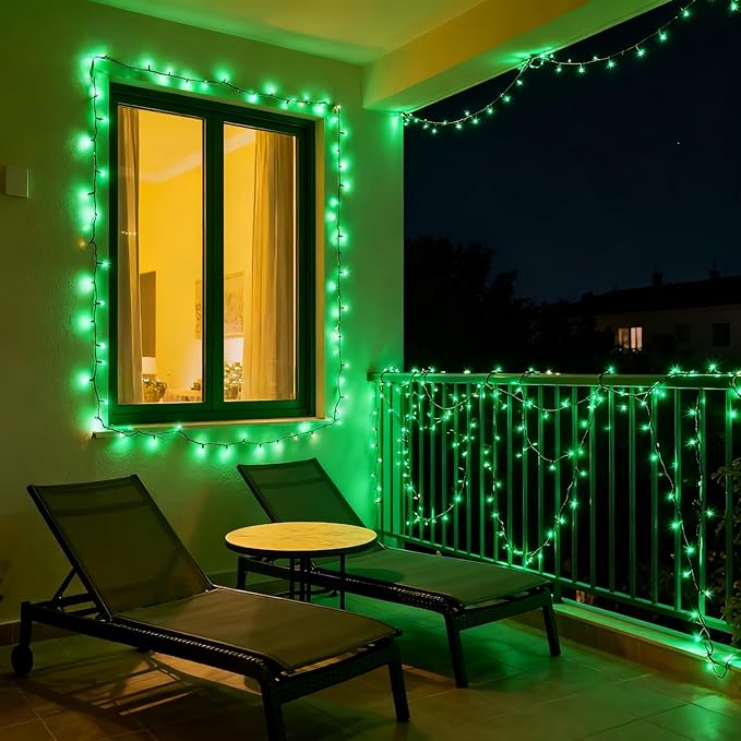 100 LED Green Christmas Lights, UL Certified and Commercial Decorative Lighting String 35 Ft Green Wire, for Indoor | Lumora