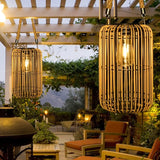 Livinlarge Solar Lantern Outdoor Waterproof,Large Rattan Lantern Outdoor Hanging with Handle,Bright Solar Lights | Lumora