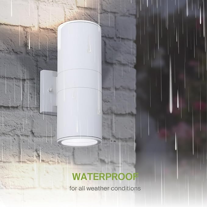 ASD 2 Light Outdoor Wall Light Fixture | 120W E26 Bulb Socket 120V ETL Cylinder Up Down Lights | | Lumora