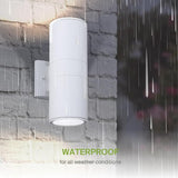 ASD 2 Light Outdoor Wall Light Fixture | 120W E26 Bulb Socket 120V ETL Cylinder Up Down Lights | | Lumora