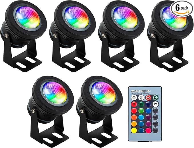 12Vmonster Color Changing RGB IP68 LED Outdoor Spot Light – 12V 10W Waterproof Garden Lighting – Multicolor | Lumora