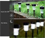 12PCS White LED Outdoor Plastics Garden Solar Powered Landscape Light Lamp Patio Lawn Decoration Lights | Lumora