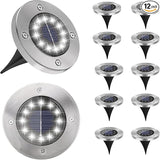 Solar Lights Outdoor Waterproof, 12 Packs Bright Solar Ground Lights with Updated 12 LEDs, Solar Garden Lights | Lumora
