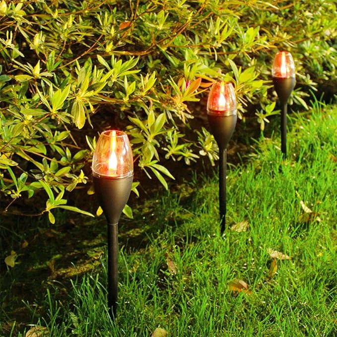 Solar Lights Outdoor 10 Pack Solar Pathway Lights Outdoor Waterproof LED Landscape Lights Solar Powered Outdoor Lights Solar Garden Lights for Pathway Walkway Yard