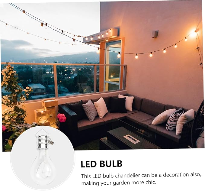 6pcs Solar Led Bulb Chandelier Eco-Friendly Decorative Light Bulbs for Garden Patio Outdoor Warm Light Vanity | Lumora
